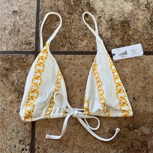 WeWoreWhat Triangle Chain Bikini‎ Top